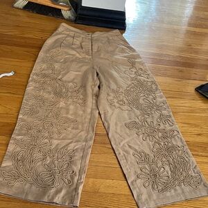 Really cool viscose embroidered pants size S